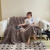 Wholesale thickened double-sided solid color blankets, office nap blankets, milk wool, flannel, little otter wool blankets, DB home textiles Specification image